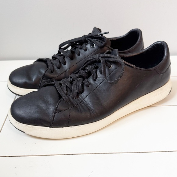 Cole Haan Grand Pro Leather Sneaker Black Size 9.5 - Picture 1 of 7